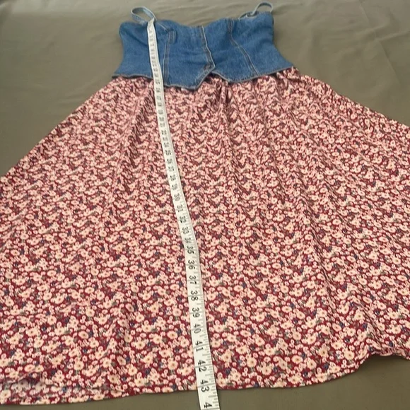 PARIS BLUES Originals, ๐ Vintage Denim Button-Up Corset Top sz 5 Womens DRESS - Picture 15 of 16